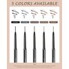 LYSdefeu Eyebrow Pencil - 4 Pcs Professional Micro Brow Pencil Kit with Brow Razor, Longwear Waterproof Eyebrow Makeup with Dual Ends, Ultra-Fine Mechanical Pencil for Women Eye Makeup – 01 Black