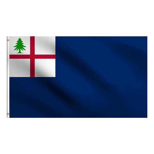 DMSE Bunker Hill American Revolution War England 1775 Breed's Flag 3X5 Ft Foot 100% Polyester 100D Flag UV Resistant (3' X 5' Ft Foot)