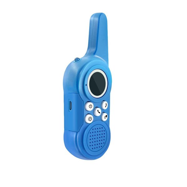 Kids Walkie Talkies UHF 3 Channel Two Way Radio Toy Long Range Kids for 3-14 Year Old Children's (Blue)