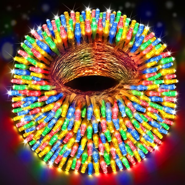 FLVOECN 98Ft 200LED F8 Upgraded Christmas Lights Outdoor Decorations 8 Modes & Memory Timer Christmas Lights with Plug in Waterproof Fairy String Lights for Xmas Wedding Party Holiday Decor