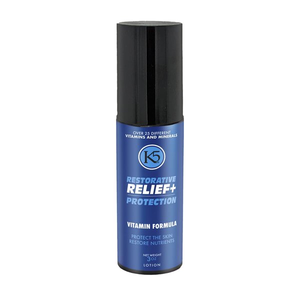 K5 Restorative Relief+ Protection – Age-Defying, Moisturizing Cream – Made in USA – Vitamins, Collagen and Niacinamide, 3oz