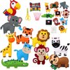 Jungle Animals Sewing Craft Kit for Kids Craft for Girls and Boys Sewing Stuffed Animal Felt Plush Ornaments for Beginners Set of 10