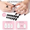 GLAMERMAID Dark Red Press On Nails Short Almond, Handmade Soft Jelly Gel Nail Tips Deep Burgundy Round Fake Nails, Natural Deep Red Stick Glue on Nails for Women, Reusable Round Oval False Nail Kit