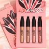 UCANBE 4 Pcs/Set Velvet Matte Liquid Lipstick Makeup Classic Waterproof Long Lasting Smooth Soft Reach Colors Full Lips Gloss For Women Gift (SETB)