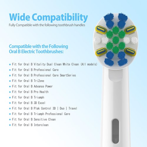 Replacement Toothbrush Heads for Oral B Braun, FDMDAF Professional Electric Toothbrush Heads, Brush Heads Refill Compatible with Oral-B 7000/Pro 1000/9600/ 5000/3000/8000 (8 Packs)