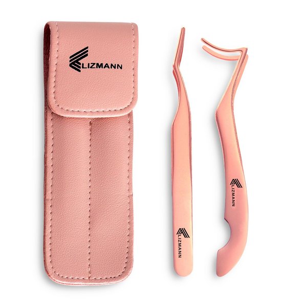 LIZMANN Eyelash Applicator Tool 2 PCS Lash Tweezers for Mistake-Proof Artificial lashes Placement self-adhesive eyelashes DIY lash Extension Wisp Applicator for lash extension kit – lash Clusters