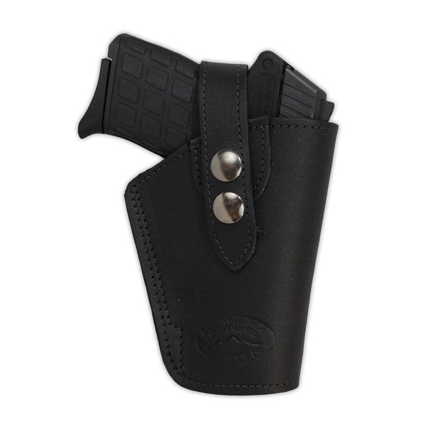 Barsony Black Leather Belt Clip Holster for Beretta Nano right