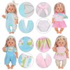 10 Sets for 10-11-12 Inch Baby Doll Clothes Dress Newborn Baby Doll Accessories Gown Costumes Outfits with Schoolbag Kitchen Toy Xmas Present