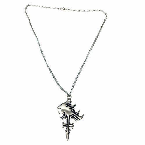 Fantasy RPG Lion Cross Pendant and Necklace