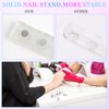 ANGNYA Nail Holder for Painting Nails, 2 Set Nail Stand for Press Ons with 96 Reusable Adhesive Putty Magnetic Fake Nail Art Stand for Training Display Home DIY Beginner Salon Supplies