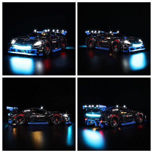Kyglaring LED Lighting Kit for Lego TPorsche GT4 e-Performance Race Car Model Set, Compatible with Lego 42176,Lego Sets Not Included(Classic Version)