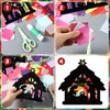 Resurhang 24 Sets Nativity Crafts Christmas Nativity Silhouette Craft Kits Happy Birthday Jesus Crafts Nativity Scene Ornaments Religious Sunday School Crafts for Xmas Home Activities, 6 Styles