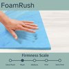 FoamRush 2" x 10" x 10" Gel Memory Foam Seat Cushion with Water Resistant Indoor/Outdoor Canvas Cream Cover with Zip, Upholstery Foam Cushion, Couch Cushion Replacement, Chair Cushion, Plush Support