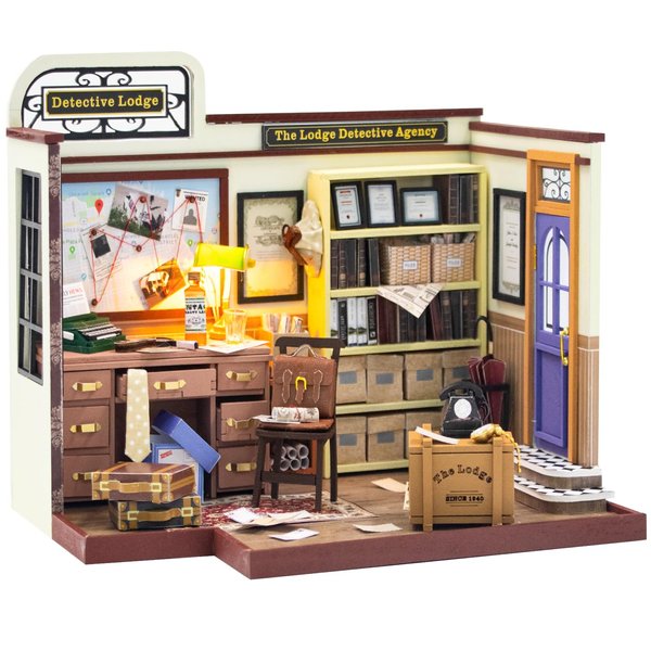 Roroom DIY Miniature and Furniture Dollhouse Kit,Mini 3D Wooden Doll House Craft Model with Music Box,Creative Room Idea for Valentine's Day Birthday Gift(PC2308)