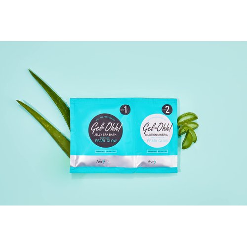 AvryBeauty Gel-Ohh Jelly Spa Bath 3 pack, Pearl Glow, Clean Scented, Aloe Infused, Jelly Pedicure, Salon Services, Pedicure, Salon Pedi, Relaxation, Heat & Aroma Therapy, Foot Care
