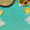 2000Pcs Assorted Head Pins Set for Jewelry Making,Jewelry Head Pins Kit Includes 1000Pcs Ball Head Pins 1000Pcs Flat Head Pins Eye Pins for Jewelry Finding,DIY Craft(Silver,Gold)