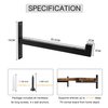 OVOV 2 Pcs Steel Heavy Duty Shelf Brackets Wall Mounted Industrial Metal Shelf Supports Matte Black 10 Inches
