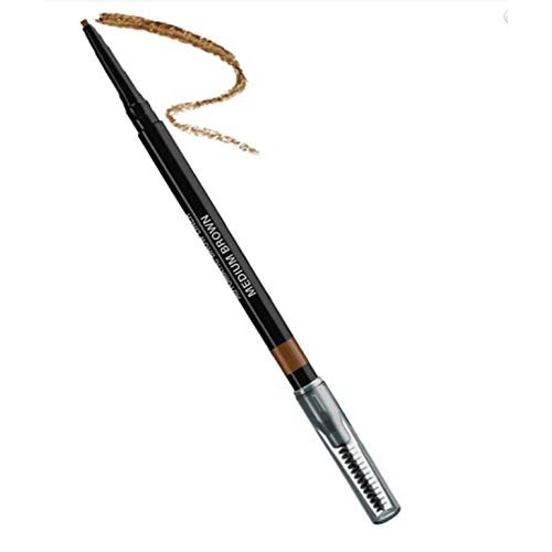 Jolie Refine Brow- Automatic Brow Liner with Brush- Precise Definition - Sweatproof, Smudgeproof and Waterproof -Paraben Free, Gluten Free, Cruelty Free (Medium Brown)