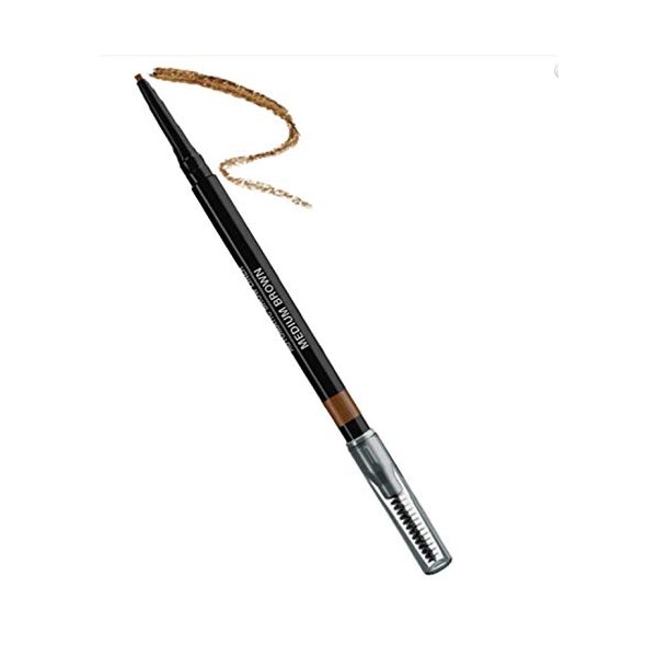 Jolie Refine Brow- Automatic Brow Liner with Brush- Precise Definition - Sweatproof, Smudgeproof and Waterproof -Paraben Free, Gluten Free, Cruelty Free (Medium Brown)