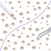 LPBeads 6000 Pieces Champagne Non Hotfix Rhinestones 6 Sizes Round Crystal Glass Flat Back Rhinestones with Tweezers and Picking Pen for Nail Art Crafts Clothes Bags DIY