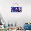 YuplaN Outer Space Little Man Cave Wooden Plaque Boys Spaceman Bedroom Decor Hanging Sign Wall Door Nursery Accessories 5 X 10 Inches