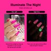 RARJSM Glow in The Dark Gel Nail Polish Hot Pink Gel Polish Glow in Dark Gel Polish Luminous Gel Nail Polish Soak off U V/LED Cured Nail Art Manicure 1PCS 15ml for Salon DIY at Home for Women Girls