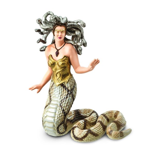 Safari Ltd. Medusa Figurine - Hand-Painted 4.25" Mythical Gorgon Figure - Fun Educational Toy for Boys, Girls & Kids Age 3+