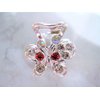 small mini silver pink butterfly crystal hair claw clip