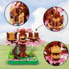 OundarM Mini Cherry Blossom Treehouse Bonsai Tree Building Blocks Set, Botanical Collection Building Set for Adults, 14+ Teens, Home Decor Accessories (2028 Pcs)