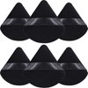 Foonbe Triangle Makeup Sponge for Face Powder, Soft Plush Triangle Makeup Sponge Beauty Gift Set, Reusable Velour Cosmetic Foundation Blender for Loose Powder and Contouring, Beauty Tool (6 Pcs)