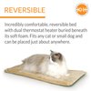 K&H Pet Products Heated Thermo-Kitty Mat, Indoor Heated Cat Bed, Pet Heat Pad for Indoor Cats and Small Dogs, Cat Heating Pad, Electric Thermal Warming Cat Bed Mat, Sage/Tan 12.5 X 25 Inches