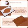 Zhengmy 2 Pcs Heat Press Cover Protector 15x15 Inch Non Stick High Temperature Reusable Heat Press Platen Wrap Cover for Protecting Sublimation Machine Projects Brown and White