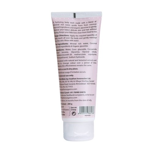 Azafran Organics Baby Gentle Body Wash and Shampoo, 200g