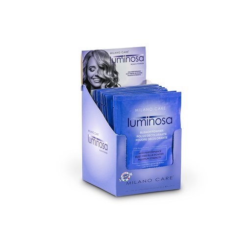Milano Care Luminosa Blue Bleach Powder - Quick Hair Bleaching Powder for Highlights, Balayage and Painting - Plant-Based, Moisturizing, Dust Free, Up to 9 Levels Lift - Unisex