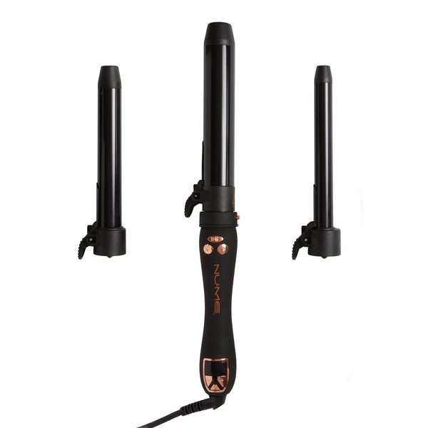NuMe Automatic Curling Iron, 3 In 1 Curling Wand Set For Beach Waves, Hair Curler With 3 Interchangeable Tourmaline Ceramic Barrels, Professional Hair Curler Set for Short, Long Hair, Hair Styling Kit