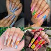 XXL Coffin No C Curve Nail Tips, Clear Acrylic Nails Extra Long Coffin Shaped Nails,SITELENABY 500pcs False Nail Artificial Nails with Case for Nail Salons and DIY Nail Art, 10 Sizes (Coffin No c Curve 500pcs)