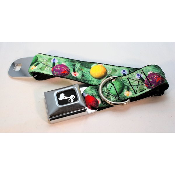 Buckle Down "Holiday Lights Dog Collars (Wide Ribbon Width (1.5"), Small Collar (13"-18" Adjustable))