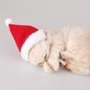 2 Pcs Pet Christmas Santa Hats Dog Cat Plush Xmas Red Hat Merry Christmas Caps Adjustable Puppy Kitten Headpiece Cosplay Costume Holiday Party Supplies Decorations Comfort Liner Soft Hair Accessories