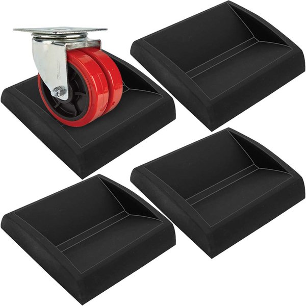 WELLGO Bed Stoppers & Furniture Cups 3"x3" - Premium Silicone Casters Furniture Wheel Stoppers fit All Wheels of Furniture, Sofa Bed Chairs-Made up of Solid Silicone Prevents Scratches (4Pack)
