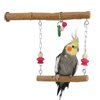 Bird Swing Parakeet Perch Bird Natural Wood Stand Parrot Cage Hanging Bite Resistance Toys Top Wooden Branches Standing Toys Cage for Small Medium Parrots Budgie Lovebirds