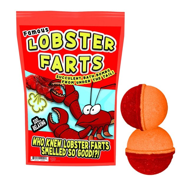 Lobster Farts Bath Bombs – Funny Lobster Gifts for Seafood Lovers – Weird Stuff – Fart Gifts for Teenagers Stockings – Easter, Birthday Bath Gift, Black Cherry, USA