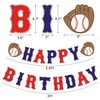 Kitticcino Baseball Happy Birthday Banner Sports Theme Birthday Party Decorations Party Supplies