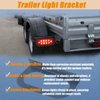 VINAUO Trailer Light Bracket, 6" Oval Trailer Lights Mounting Bracket, [L Shaped] [3mm Powder Coated Steel] [Versatile Horizontal Mounting] for 6 Inch LED Trailer Lights Grommet Flush Mount