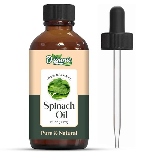 Organic Zing Spinach (Spinacia Oleracea) Oil | Pure & Natural Essential Oil for Aroma, Diffusers, Skincare & Haircare- 30ml/1.01fl oz