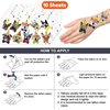 8 Sheets (96PCS) Dog Tattoos Temporary Puppy Themed Birthday Party Supplies Decorations Favors Stickers For Kids Girls Boys Gifts Classroom School Prizes Rewards (Realistic Dog 2)