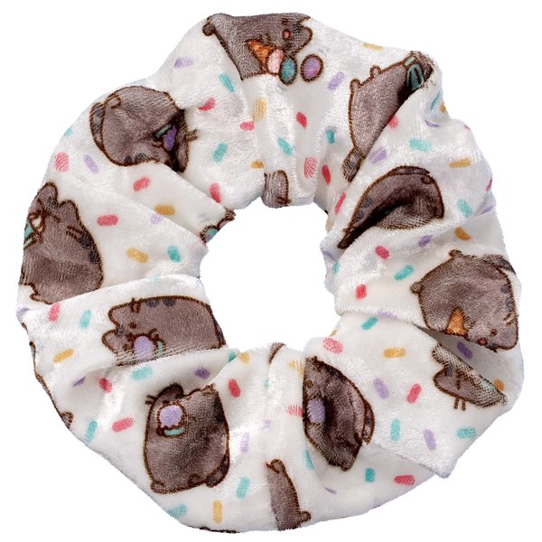 Pusheen the Cat White Ice Cream Hair Scrunchie, 1 Count (Pack of 1)