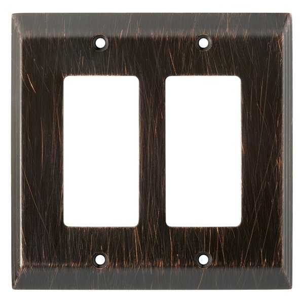 Franklin Brass 126390 Stately Double Decorator Wall Plate / Switch Plate / Cover, Venetian Bronze