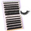 Fluffy Lash Clusters Kit Thick Eyelash Clusters Individual Wispy Volume Lash Extension Kit 10-20MM Cluster Eyelash Extensions with Lash Glue Bond and Seal Tweezers (70D+80D) by Newcally