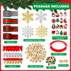284 Pieces Christmas Ornaments DIY Christmas Tree Ornaments Christmas Arts and Crafts for Kids Adult Xmas Decorations Supplies
