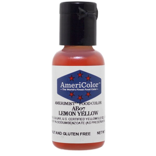 AmeriColor AmeriMist - Lemon Yellow Airbrush Food Color, 65 oz.